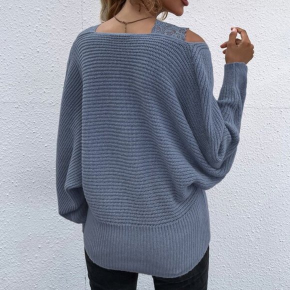 CHIC DOLLZ lace detailed knit Sweater Top - Picture 4 of 6